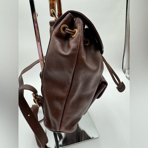 Gucci-Authentic-Vintage - Bamboo Backpack Leather Brown - Picture 5 of 16